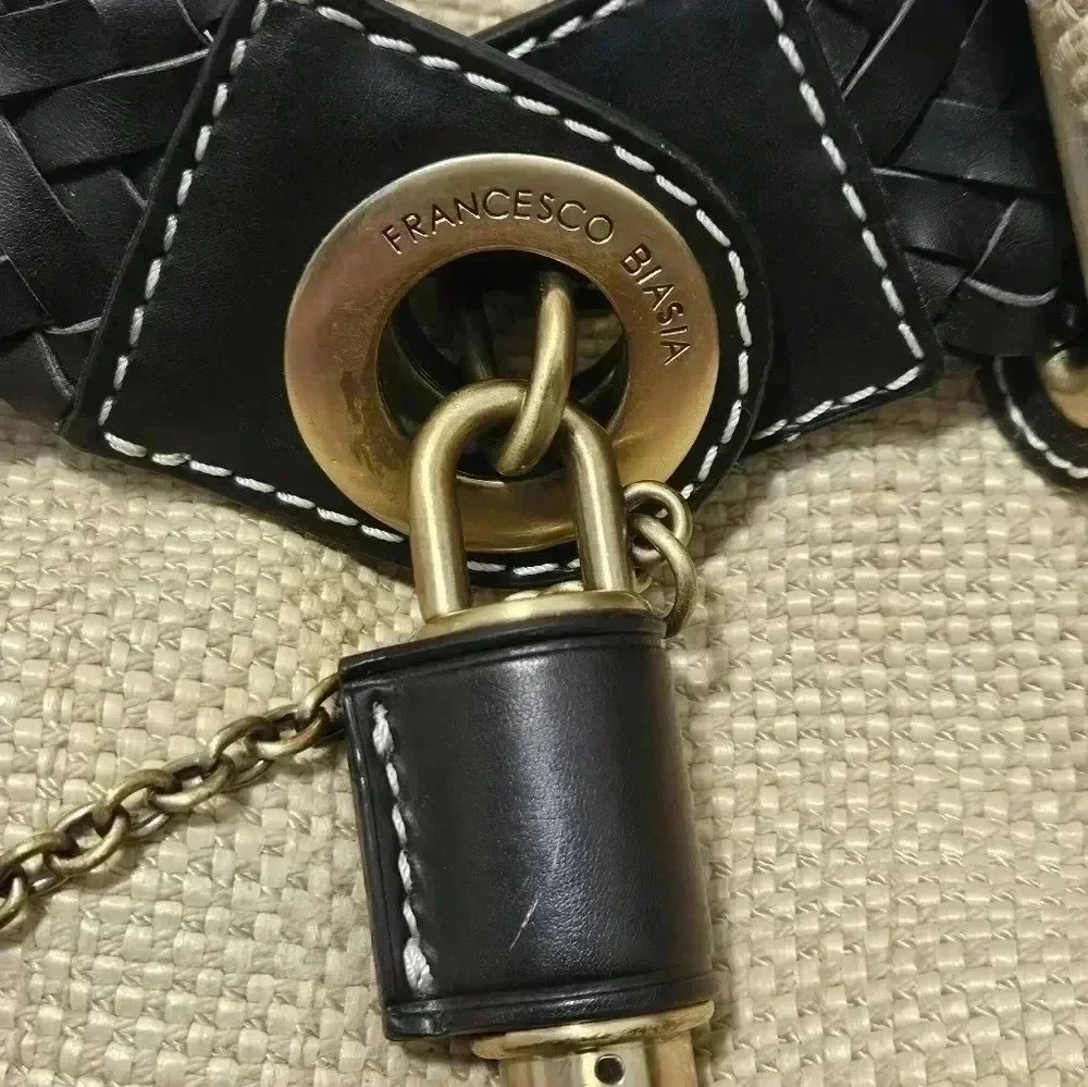 Francesco Biasia Woven Shoulder Bag